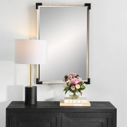 Uttermost Marina White Cotton Rope With Matte Black Iron Mirror