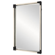 Uttermost Marina White Cotton Rope With Matte Black Iron Mirror