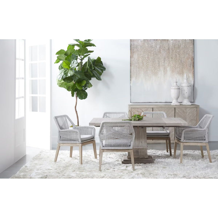 Essentials For Living Hudson 44” Square Extension Dining Table ~ Natural Gray Acacia