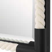 Uttermost Marina White Cotton Rope With Matte Black Iron Mirror