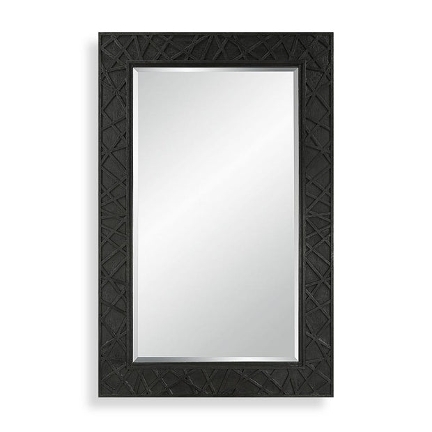 Uttermost Everest Wood Frame Finished in Satin Black Mirror