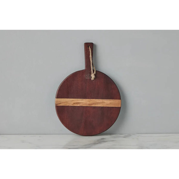 etúHOME Saddle Acacia Wood Round Charcuterie Board ~ Extra Small