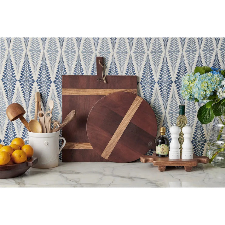 etúHOME Saddle Acacia Wood Round Charcuterie Board ~ Small