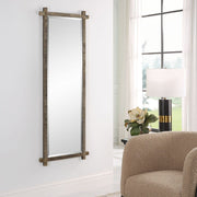 Uttermost Abanu Ribbed Antique Gold Tall Mirror