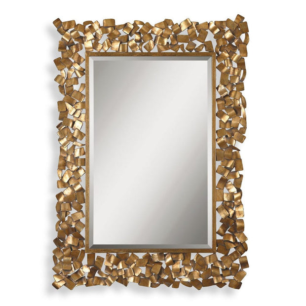 Uttermost Capulin Antique Gold Metal Strip Mirror