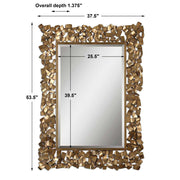 Uttermost Capulin Antique Gold Metal Strip Mirror