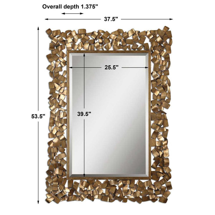 Uttermost Capulin Antique Gold Metal Strip Mirror