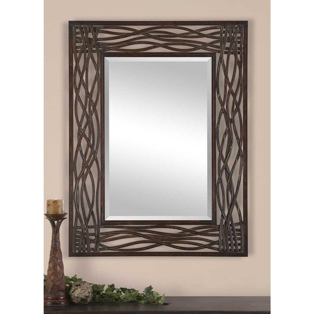 Uttermost Dorigrass Golden Brown Mirror