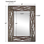 Uttermost Dorigrass Golden Brown Mirror