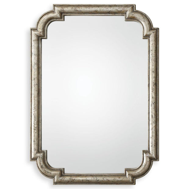Uttermost Calanna Traditional Distressed Silver Leaf Mirror