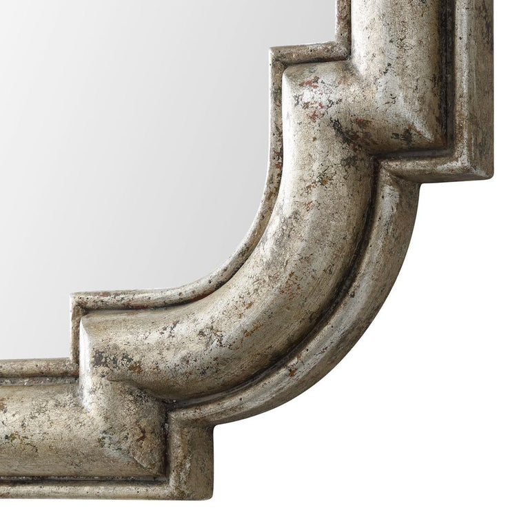 Uttermost Calanna Traditional Distressed Silver Leaf Mirror