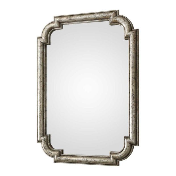Uttermost Calanna Traditional Distressed Silver Leaf Mirror