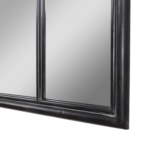 Uttermost Lyda Distressed Black Arch Window Pane Mirror