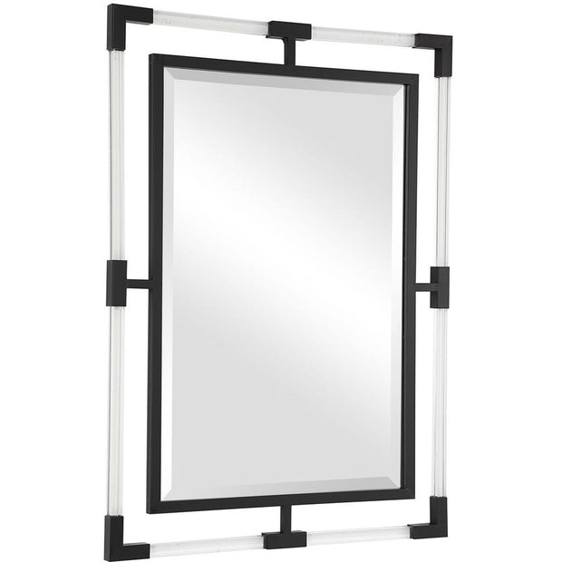Uttermost Balkan Matte Black Mirror