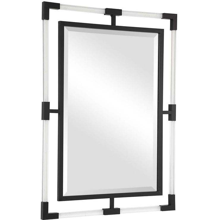 Uttermost Balkan Matte Black Mirror