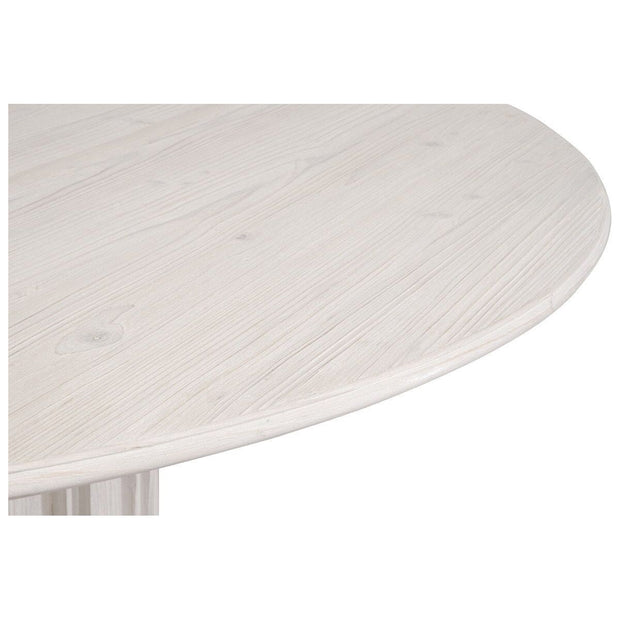 Essentials For Living Roma 54” Round Dining Table ~ White Wash Pine