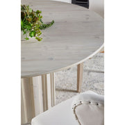 Essentials For Living Roma 54” Round Dining Table ~ White Wash Pine