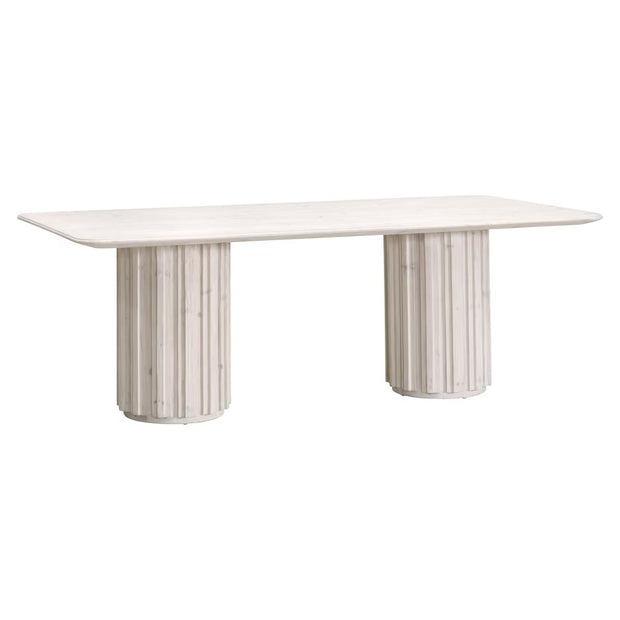 Essentials For Living Roma Dining Table ~ White Wash Pine