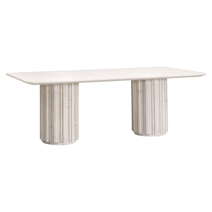 Essentials For Living Roma Dining Table ~ White Wash Pine