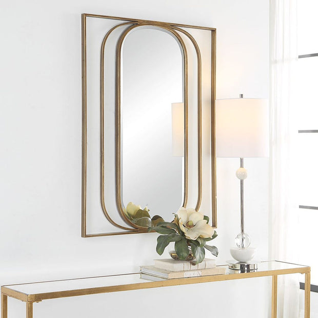 Uttermost Replicate Framework Oval Mirror