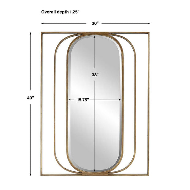 Uttermost Replicate Framework Oval Mirror