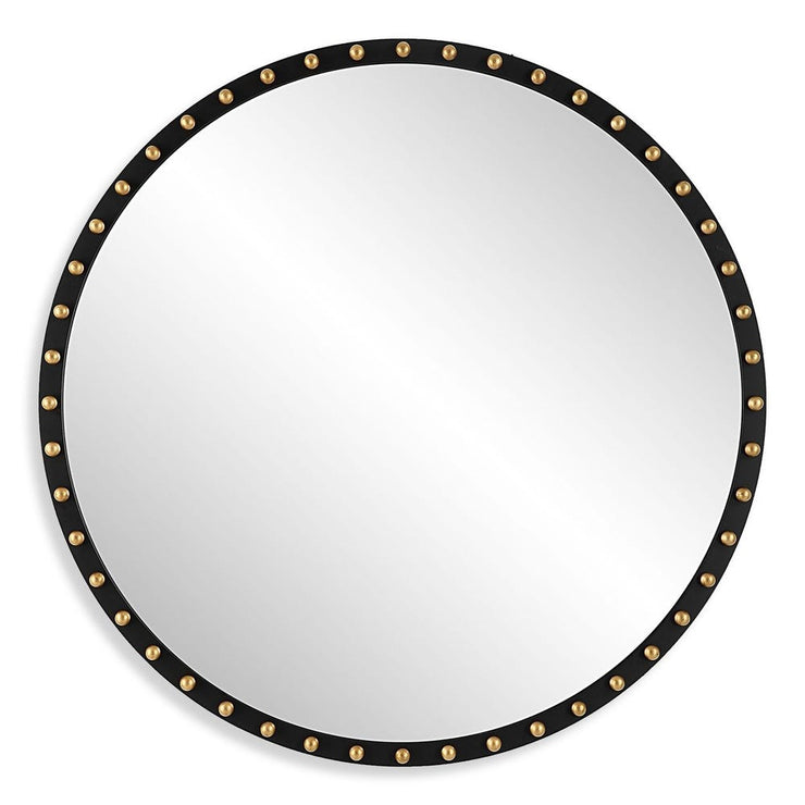 Uttermost Sele Matte Black Oversized Round Mirror