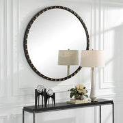 Uttermost Sele Matte Black Oversized Round Mirror