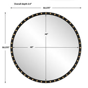 Uttermost Sele Matte Black Oversized Round Mirror