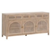 Essentials For Living Cane Smoke Gray Oak With Smoke Gray Cane Media Sideboard