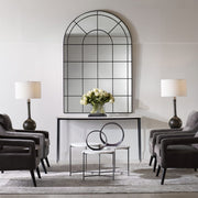 Uttermost Grantola Satin Black Arch Mirror