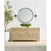 Essentials For Living Cane Smoke Gray Oak With Smoke Gray Cane Media Sideboard