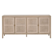 Essentials For Living Carina Smoke Gray Oak With Smoke Gray Cane Media Sideboard