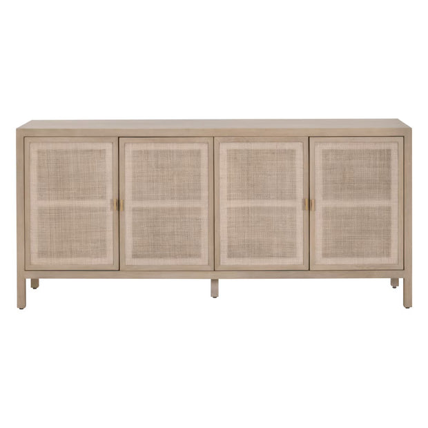 Essentials For Living Carina Smoke Gray Oak With Smoke Gray Cane Media Sideboard
