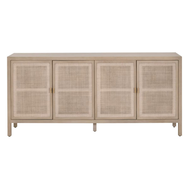 Essentials For Living Carina Smoke Gray Oak With Smoke Gray Cane Media Sideboard