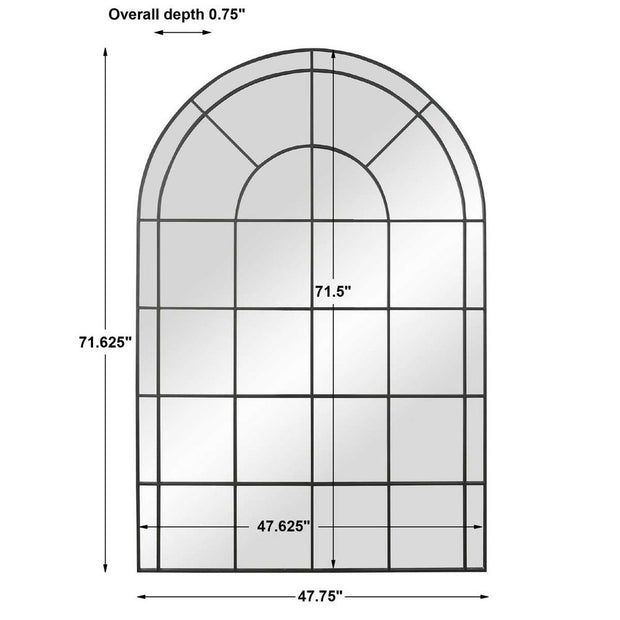 Uttermost Grantola Satin Black Arch Mirror