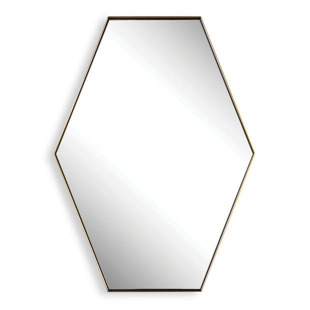 Uttermost Ankara Hexagon Brushed Brass Mirror