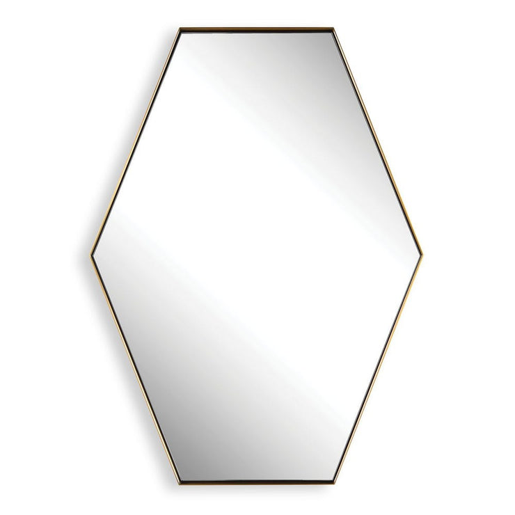 Uttermost Ankara Hexagon Brushed Brass Mirror