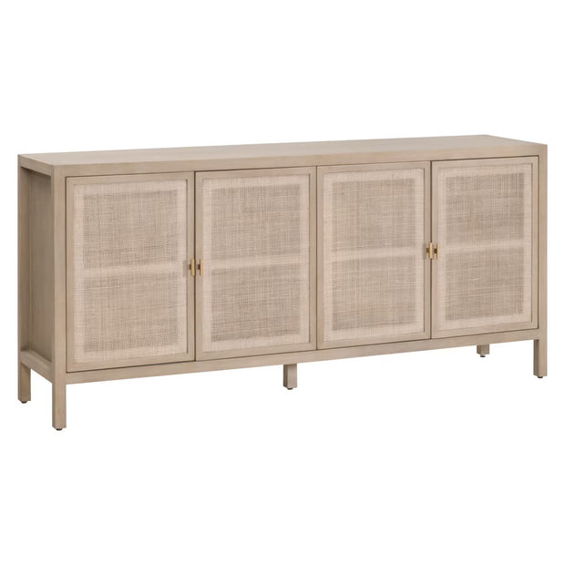 Essentials For Living Carina Smoke Gray Oak With Smoke Gray Cane Media Sideboard