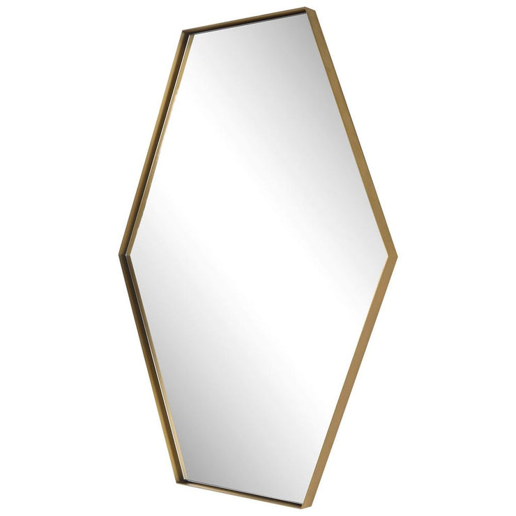 Uttermost Ankara Hexagon Brushed Brass Mirror