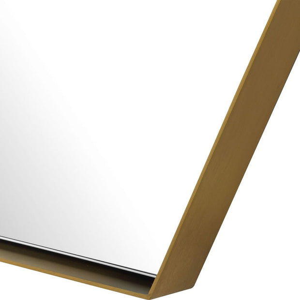 Uttermost Ankara Hexagon Brushed Brass Mirror