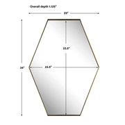Uttermost Ankara Hexagon Brushed Brass Mirror