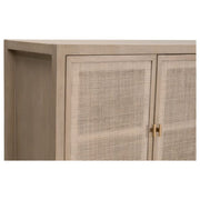 Essentials For Living Carina Smoke Gray Oak With Smoke Gray Cane Media Sideboard