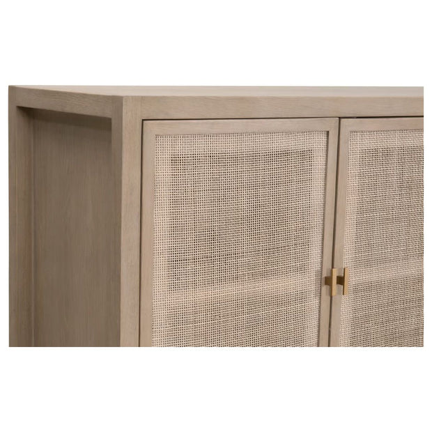 Essentials For Living Carina Smoke Gray Oak With Smoke Gray Cane Media Sideboard