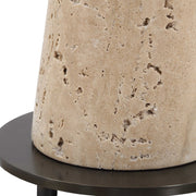 Uttermost Arthur Crystal and Travertine Drink Table