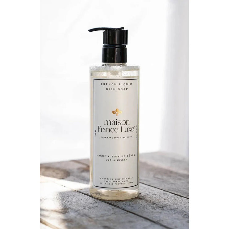 Maison France Luxe Fig & Cedar French Liquid Dish Soap ~ Fique Bois De Cedre