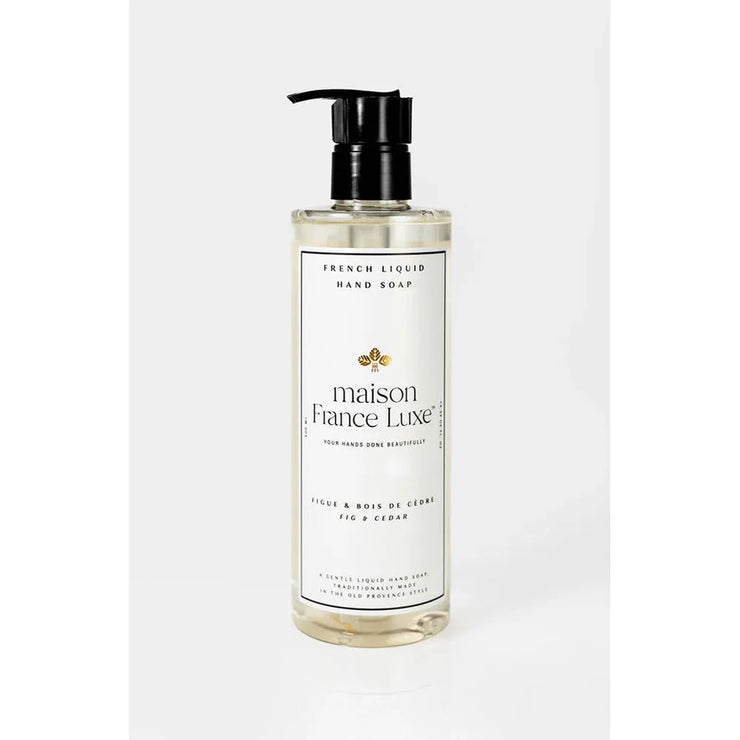 Maison France Luxe Fig & Cedar French Liquid Hand Soap ~ Fique Bois De Cedre