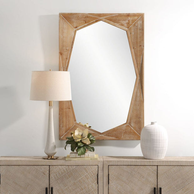Uttermost Marquise Diamond Wood Shaped Mirror