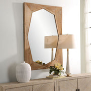 Uttermost Marquise Diamond Wood Shaped Mirror