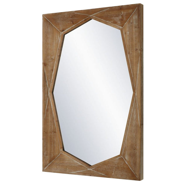 Uttermost Marquise Diamond Wood Shaped Mirror