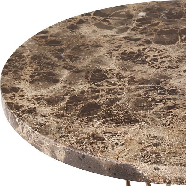 Uttermost Levitate Brown Marble Modern Accent Table